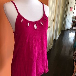 Anthropologie fuschia pink cami tank top